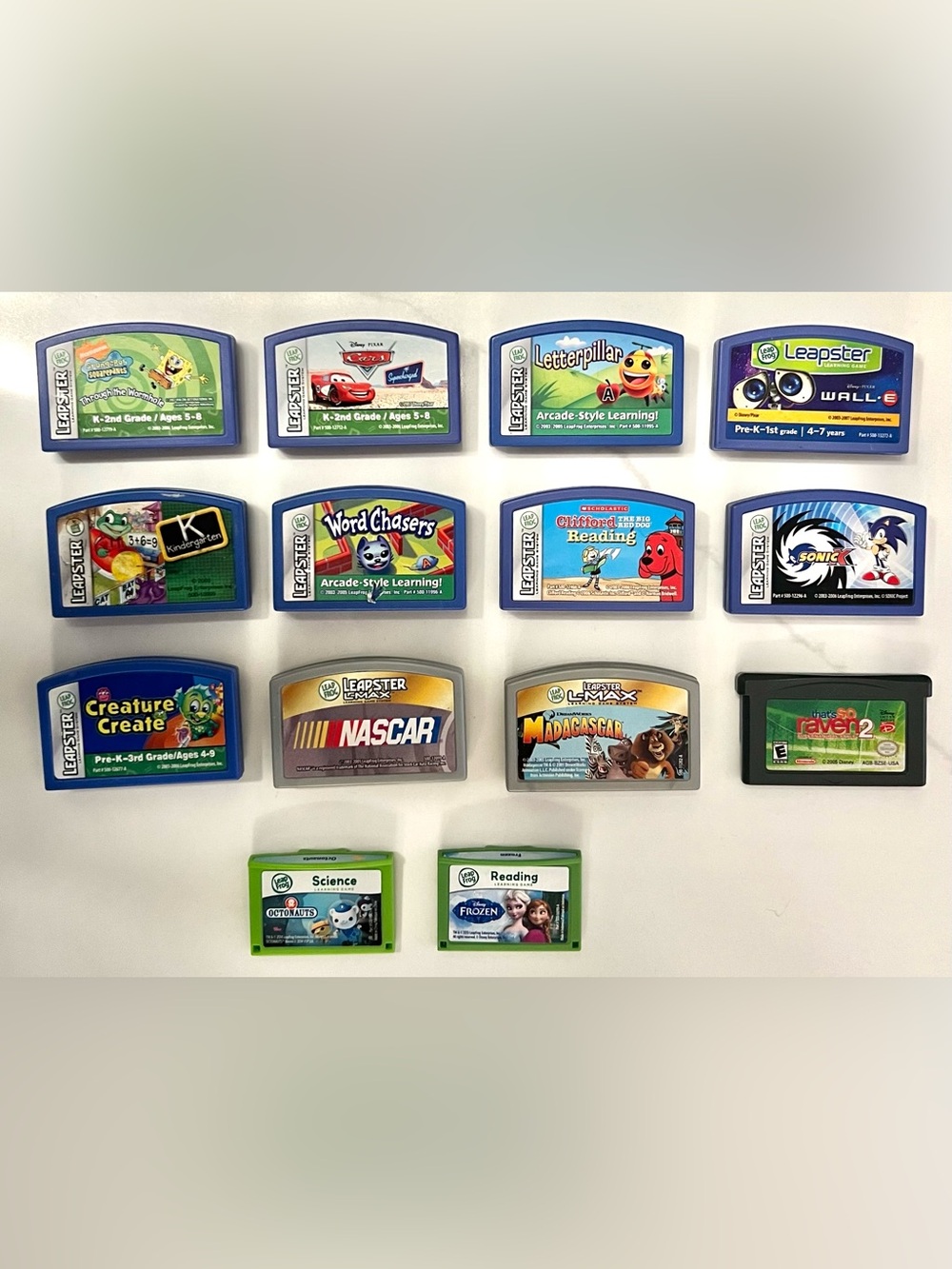 LeapFrog Leapster and Leapster L-Max Game Cartridges + Gameboy Advance Game